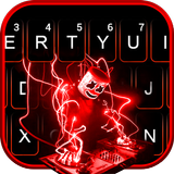 Neon Red Cool Dj Klavye Teması simgesi