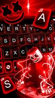Neon Red Cool Dj Tastatur-Them Screenshot 1