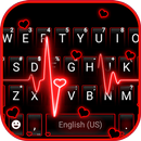 Neon Red Heartbeat Thème APK