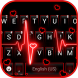 الكيبورد Neon Red Heartbeat