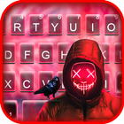 خلفية الكيبورد Neon Red Maskman أيقونة