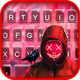 Hình nền bàn phím Neon Red Maskman biểu tượng