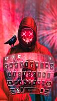 خلفية الكيبورد Neon Red Maskman تصوير الشاشة 1