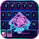 Neon Rose Love Tastatur-Thema APK