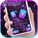 Fond de clavier Neon Stars Liv APK
