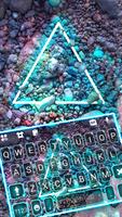 Фон клавиатуры Neon Stone Pyramid постер
