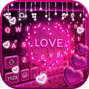 Neon Streaks Heart Keyboard Ba APK