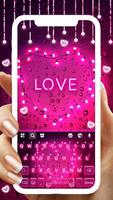 Neon Streaks Heart poster
