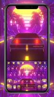 Fundo do Teclado Neon Sunset R Cartaz
