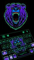 Neon Scary Bear poster