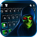 Neon Scary Skull Keyboard Back APK