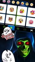 Neon Scary Skull Keyboard Back screenshot 2