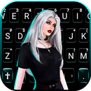 Hình nền bàn phím Neon Silver  APK