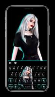 Neon Silver Girl Plakat