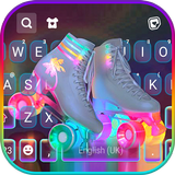 Fundo do Teclado Neon Skates ícone