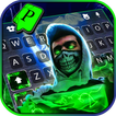 Neon Skull Mask Tastaturhintergrund