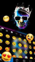 Neon Skull King Keyboard Backg screenshot 2