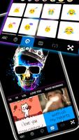 Neon Skull King Keyboard Backg screenshot 3