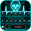 Neon Skull Life Klavye Arkaplanı