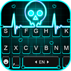 خلفية الكيبورد Neon Skull Life أيقونة