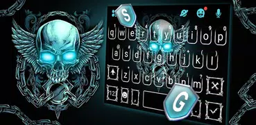 Neon Skull Wing Tastatur-Thema