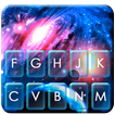 Neon Space Galaxy Keyboard The