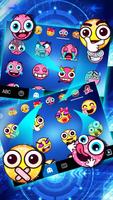Tema Keyboard Neon Spaceship imagem de tela 3
