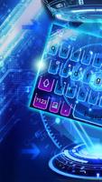 Tema Keyboard Neon Spaceship imagem de tela 1