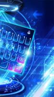 Tema Keyboard Neon Spaceship imagem de tela 2