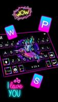 Фон клавиатуры Neon Sparkle Bi скриншот 1