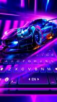 Thème de clavier Neon Speedy Car Affiche