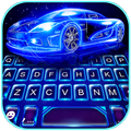 Neon Sports Car Keyboard Theme