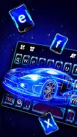 Tema Keyboard Neon Sports Car imagem de tela 1