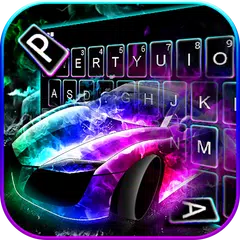 Color flame Sports Car Keyboar APK download
