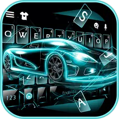 Скачать тема для клавиатуры Neon Tech  APK