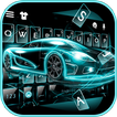 Neon Tech Car Tema Papan Kekun