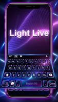 Fundo do Teclado Neon Tech Light Cartaz