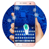 Tema de teclado Neon Tech ícone