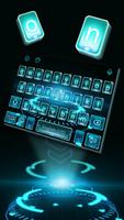 Tema Keyboard Neon Technology imagem de tela 1