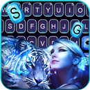 خلفية الكيبورد Neon Tiger Quee APK