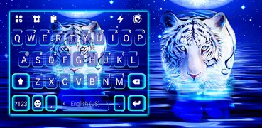 Фон клавиатуры Neon Tiger 2