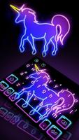 Thème de clavier Neon Unicorn Affiche