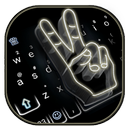 خلفية الكيبورد Neon Victory APK
