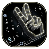 Fundo do Teclado Neon Victory ícone