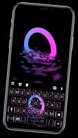 Fundo do Teclado Neon Water Loop Cartaz