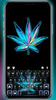خلفية الكيبورد Neon Weed Glow الملصق