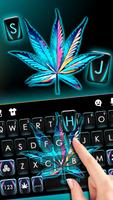 خلفية الكيبورد Neon Weed Glow تصوير الشاشة 1