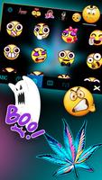 خلفية الكيبورد Neon Weed Glow تصوير الشاشة 2