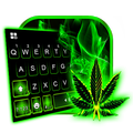Neon Weed Smoke Keyboard Theme