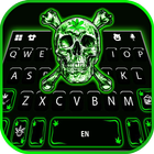 خلفية الكيبورد Neon Weed Skull أيقونة
